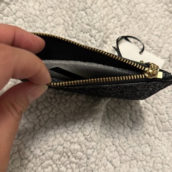 New Kate Spade Laurel Way Glitter Card Holder / Keychain Wallet / Coin Purse - Picture 3 of 4
